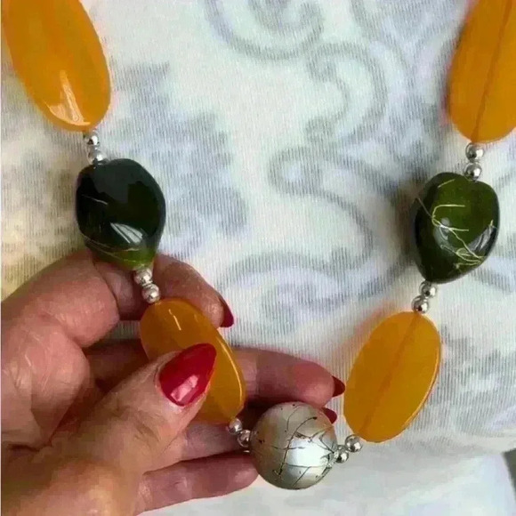 Vintage  Agate necklace - Picture 4 of 6